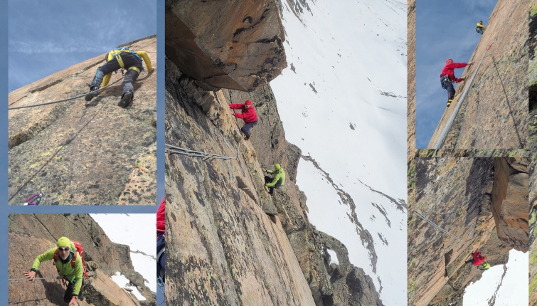 Neue Kletterroute in der Südwand des Vorderen Wilden Turm V A0  bzw.VI-