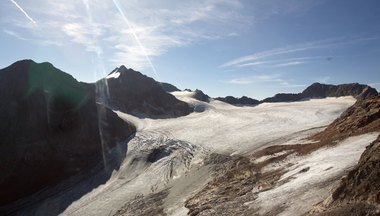 Die Ruderhofspitze mit dem Alpeiner Ferner