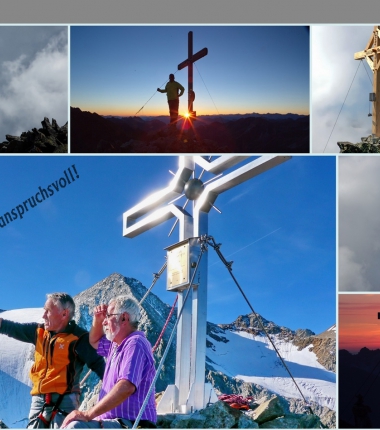 Gipfelziele von leicht bis anspruchsvoll, das Umfeld der Hütte bietet ein rechhaltiges Betätigunsfeld!