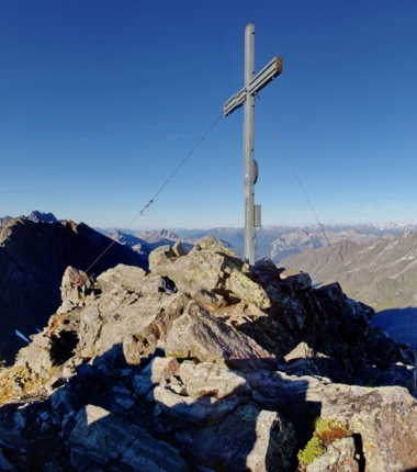 Panoram-Aussicht auf der Rinnenspitze