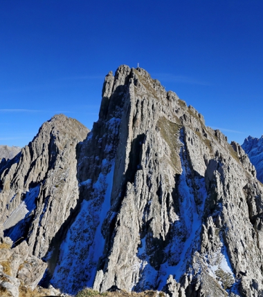 Erlspitze, Kuhljochspitze und Solstein im Karwendl