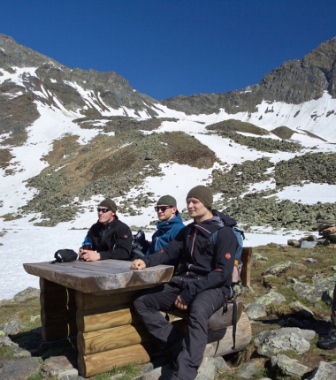 Hier oben weniger Schnee als gedacht!