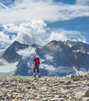 Kurz vor dem Gipfel des Aperen Turmes-eine grandiose Bergwelt eröffnet sich dem Bergwanderer!