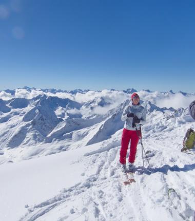  Über die Ötztaler hinweg reicht die Sicht bis zum Ortler.