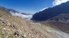 Blick von der Seitenmoräne auf das Delta welches die abgeschmolzenen Eismassen des Alpeiner Ferners hinterlassen haben!