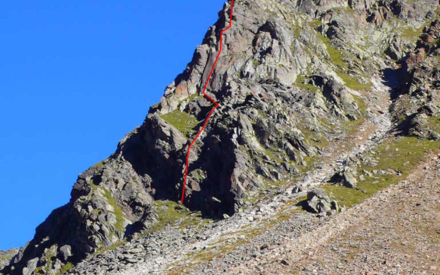 Genusskletterei am Südostpfeiler des Kreuzkamp-Turmes bei Traumwetter.