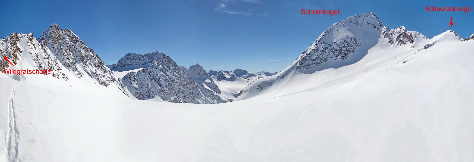 Punkt zwischen Schrankogel u. Schrankarkogel 3290m