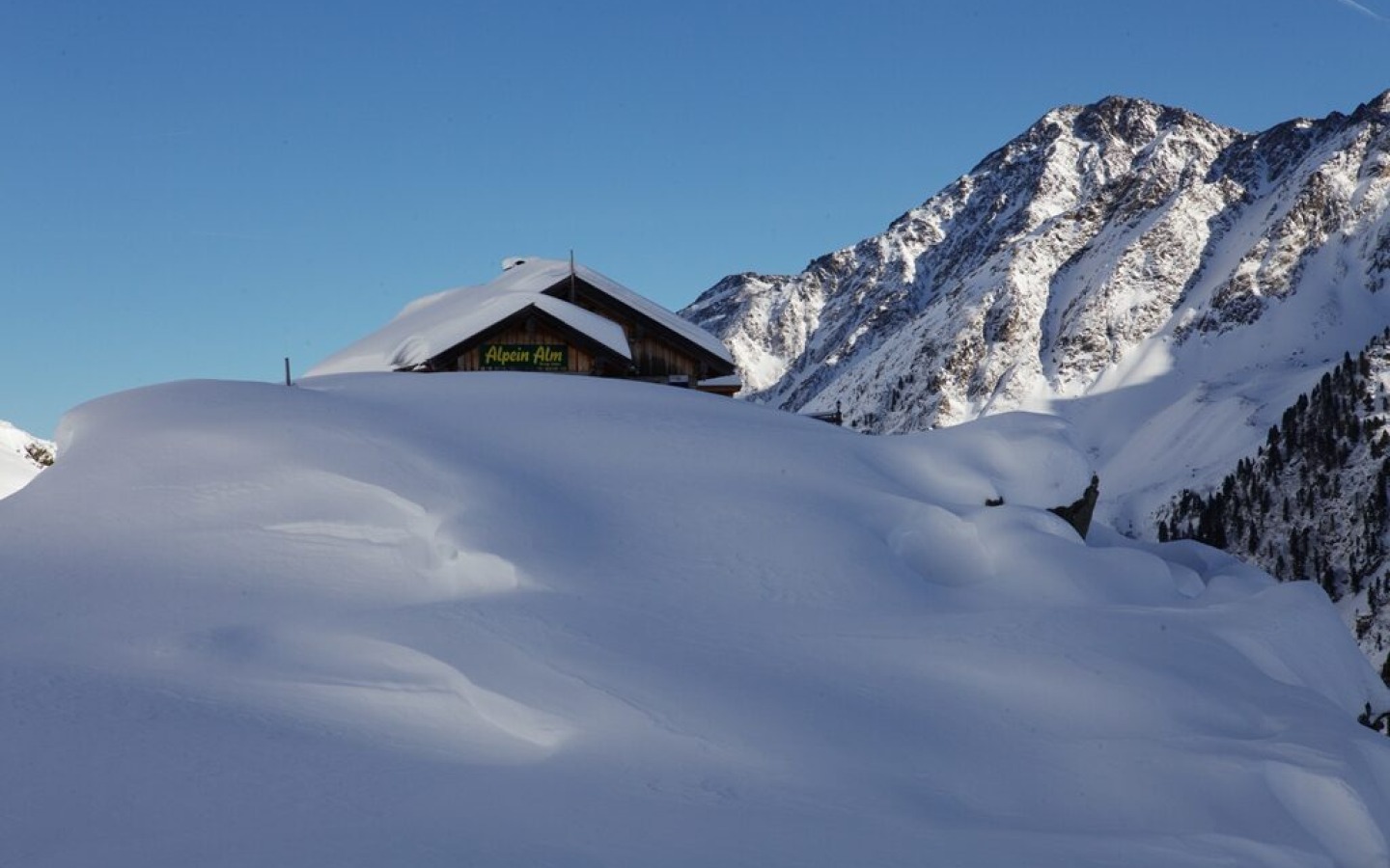 Snowpack observation and on-site inspection at the hut today, 11.01.2012