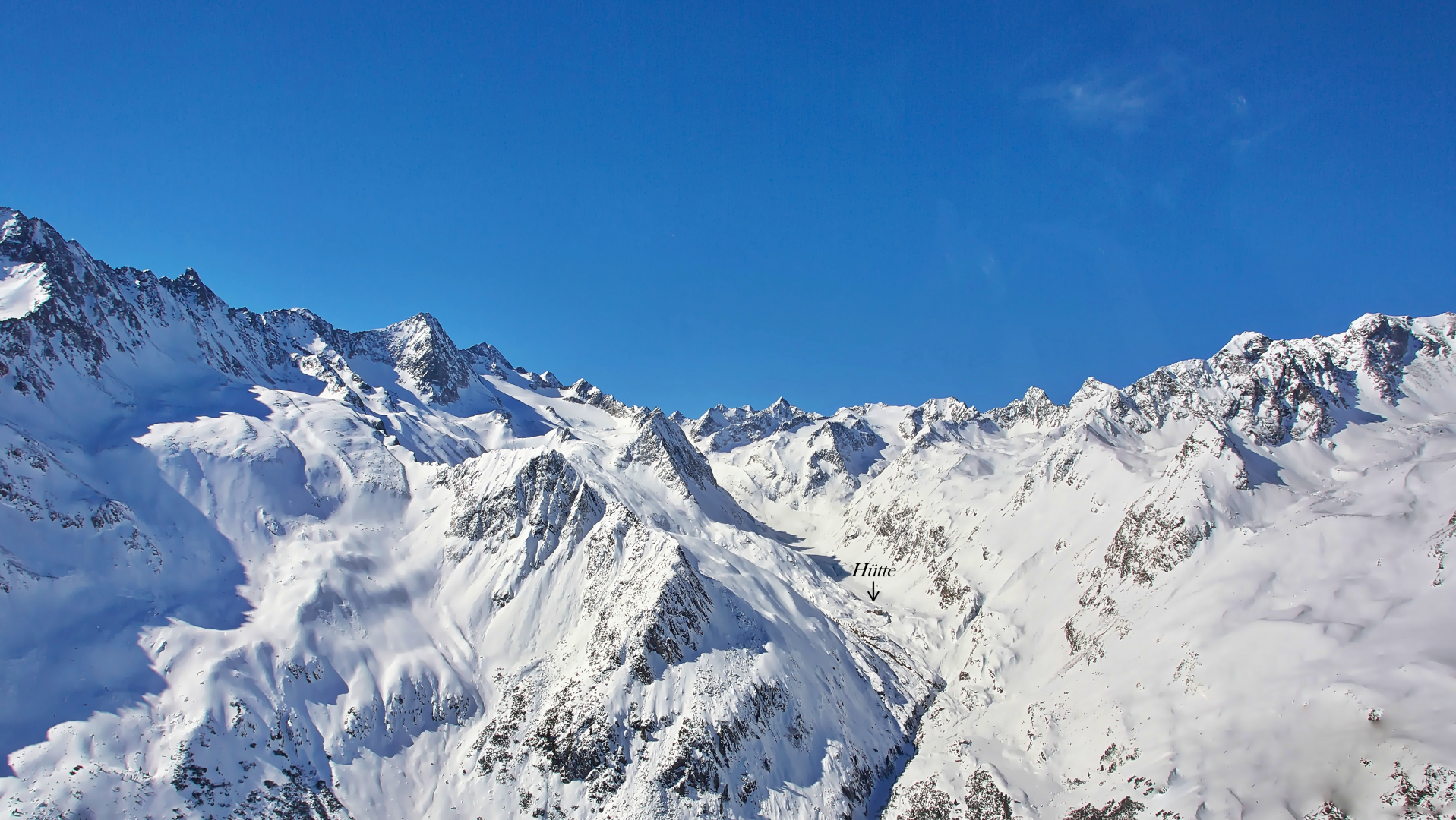 Übersicht Schitourengebiet Franz Senn Hütte