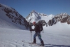 Im Aufstieg über den Alpeiner Ferner! Im Hintergrund der Schrankogel.